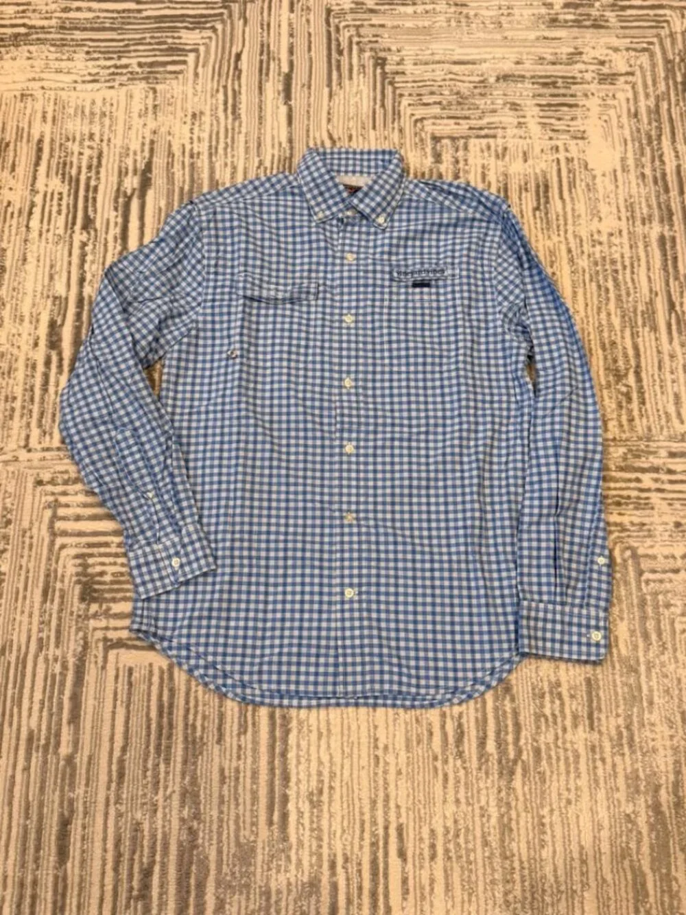 NEW Vineyard Vines men's Small Harbor Button Down Blue/White shirt Retails $128